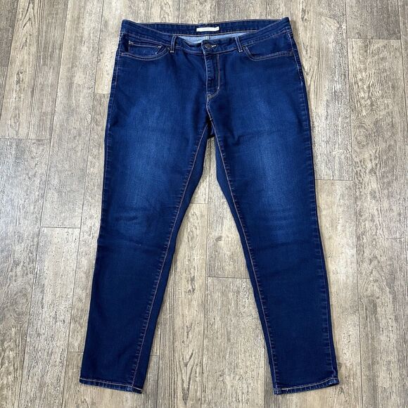 Levi's 711 SKINNY Womens Size 33 Blue Mid Rise Jeans Denim Pants 38x29 - Picture 4 of 13
